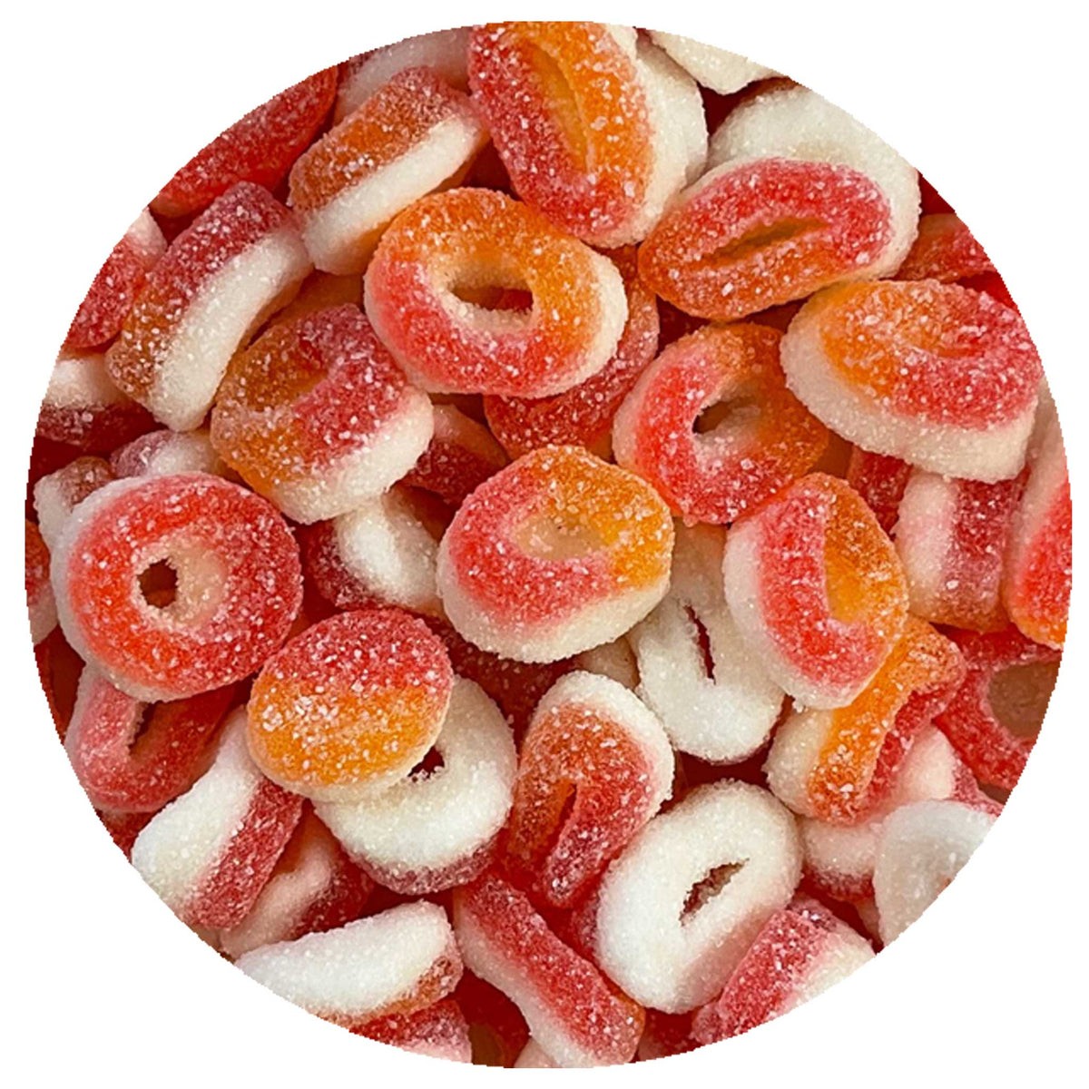 Mini Gummy Peach Rings - Hampton Popcorn