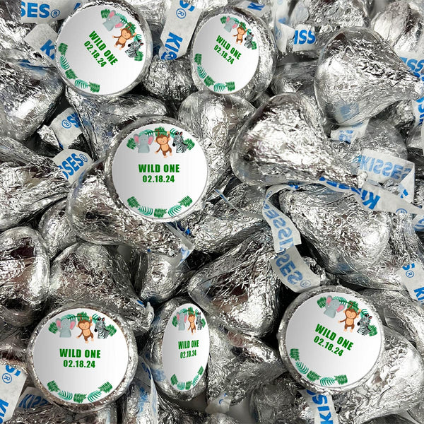 Personalized Jungle Animals Hershey's Kisses - 108 Pieces