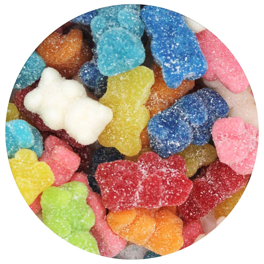 Rainbow Sugared Gummy Bears 2.2 lb. Bulk Bag