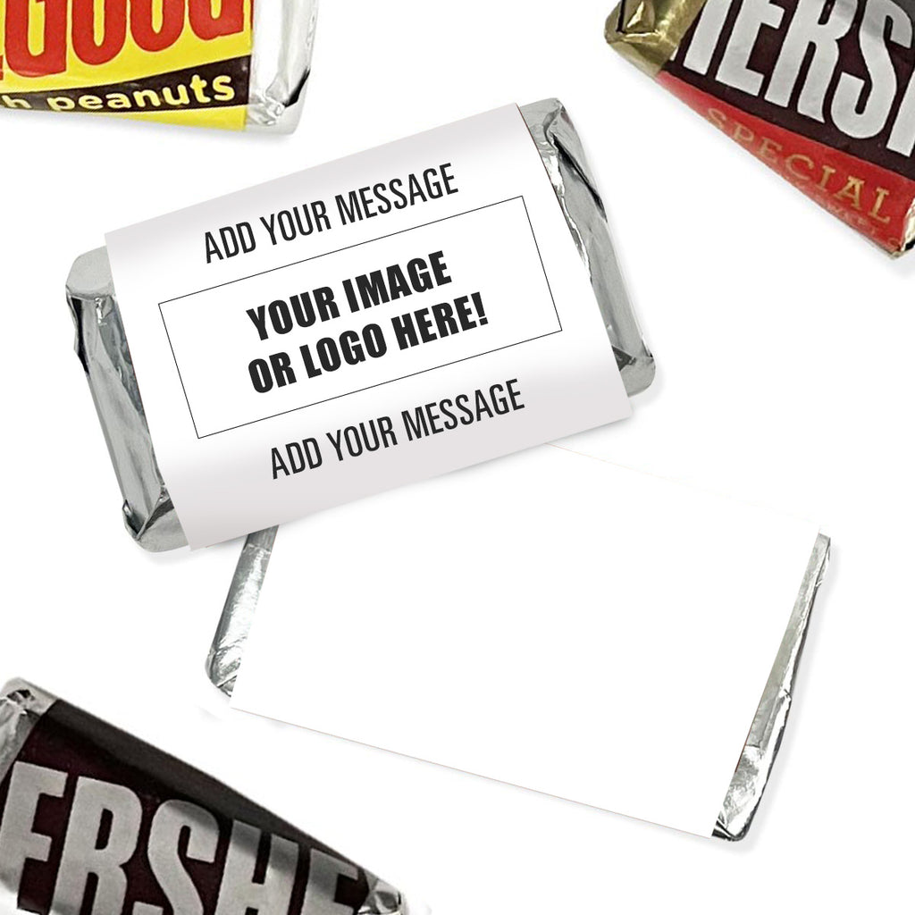Add Your Photo, Design, Logo Personalized Chocolate Hershey's Miniatures - 75 Pieces