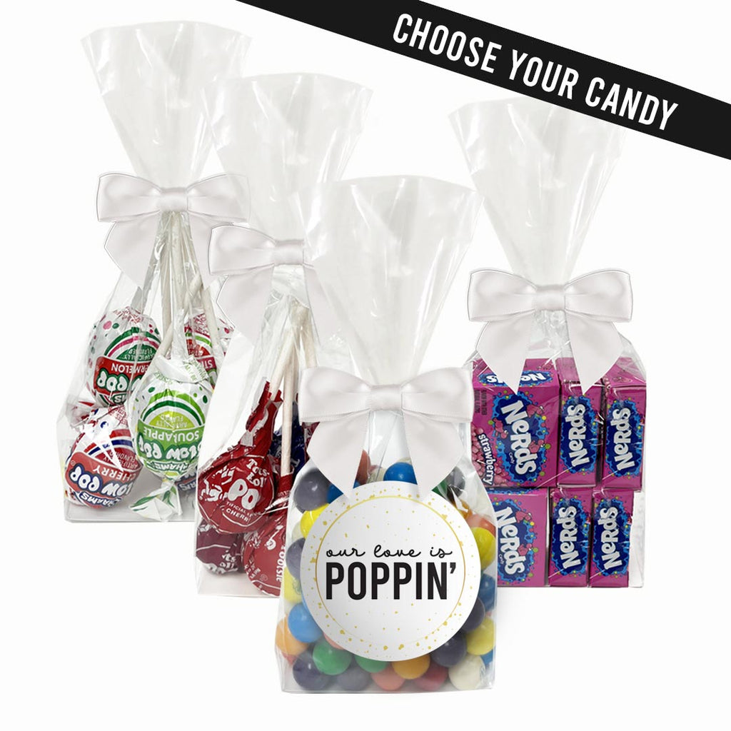 "Our Love Is Poppin'" - Personalized Candy Favors - 12 Pack