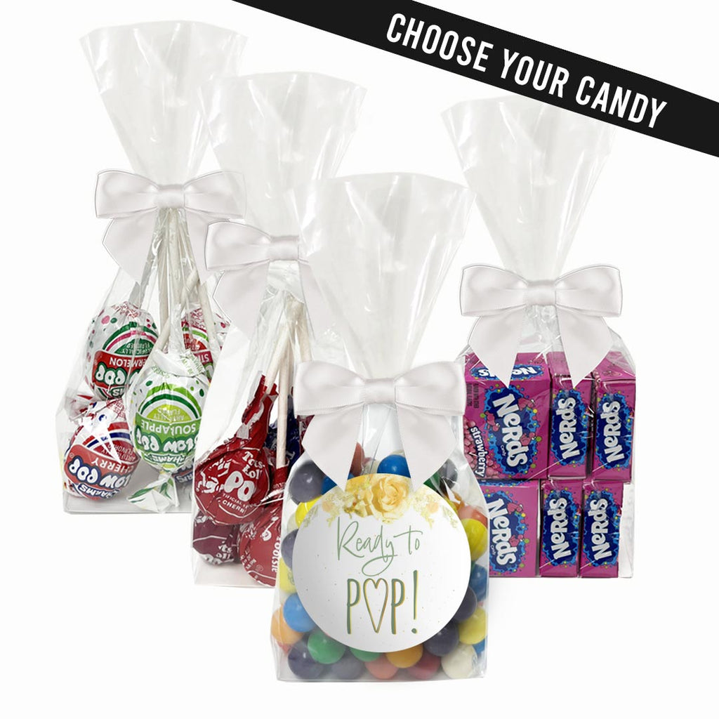 "Ready To Pop" - Baby Shower Personalized Candy Favors - 12 Pack
