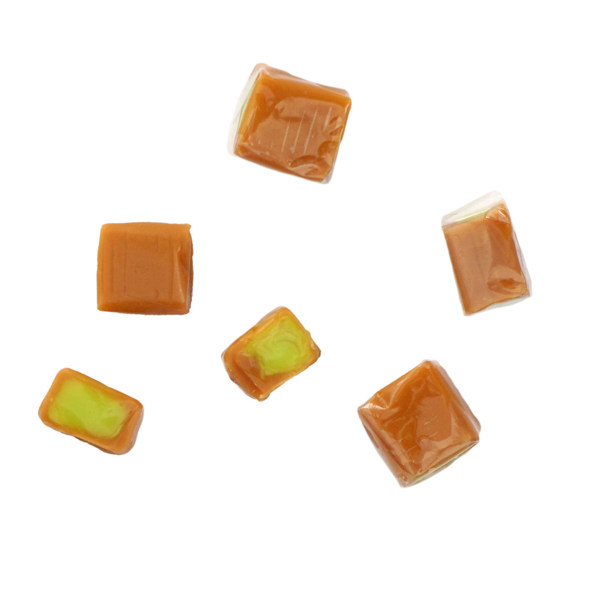 Green Apple Caramel Squares Candy, 2 Pound Bulk Bag