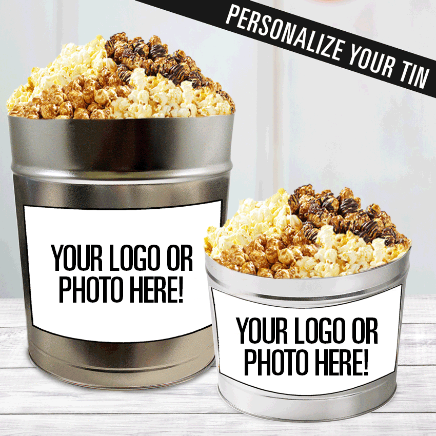 Personalized 4 Flavor Limited Edition Popcorn Tin