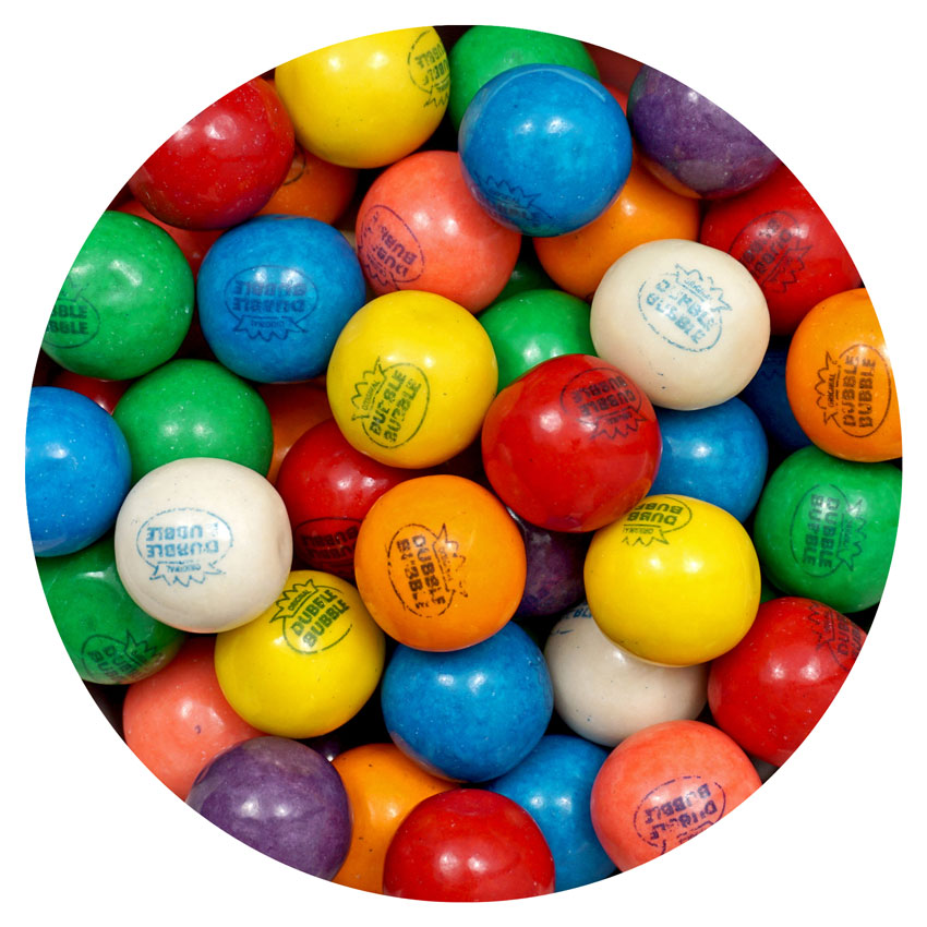 1" Large Gumballs Dubble Bubble