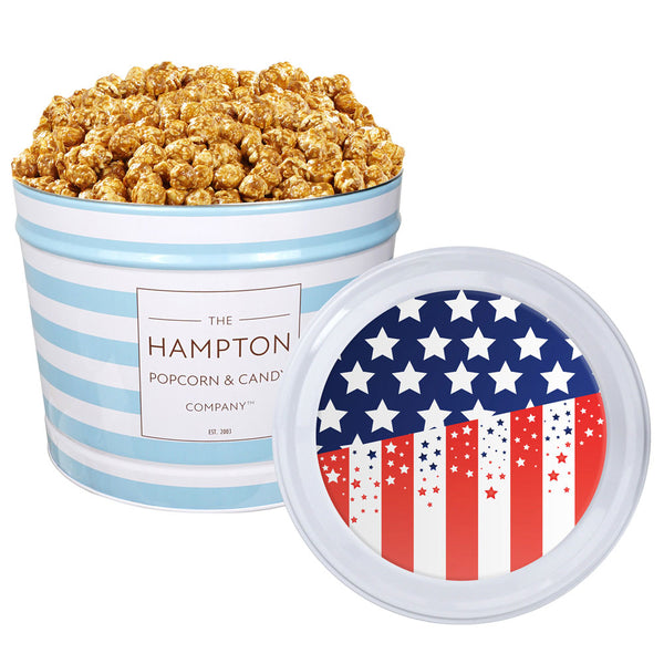 Caramel Popcorn: 2 Gallon Popcorn Tin