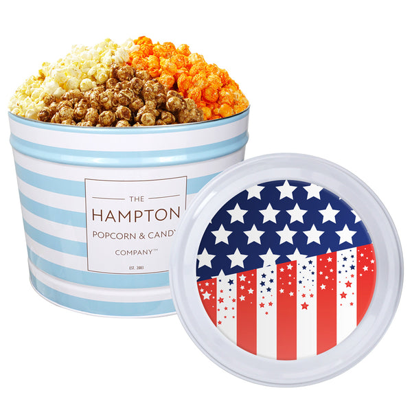 3 Flavor Hampton Classic: 2 Gallon Popcorn Tin