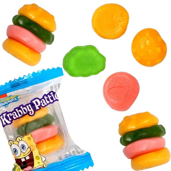Spongebob Squarepants Krabby Patties Gummy Candy 2.54 Oz. (Pack of 2)