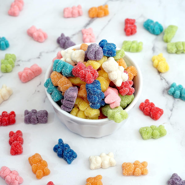 Rainbow Gummy Bears Sugared, Assorted Flavors