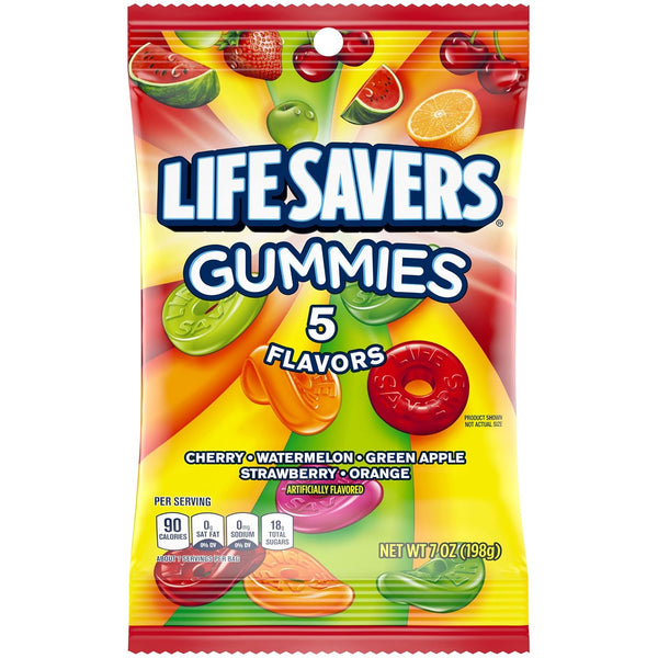 Life Saver Variety Pack, 7oz Gummy Candy Bag (6 Pack)