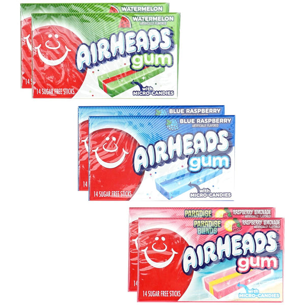 Airheads Sugar Free Gum Variety Pack, 6 Pack
