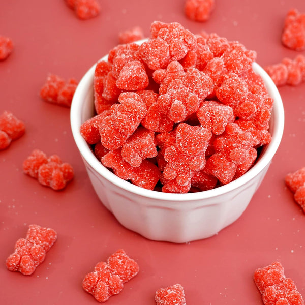 Red Gummy Bears Sugared, Cherry Flavor