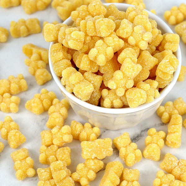 Yellow Gummy Bears Sugared, Lemon Flavor