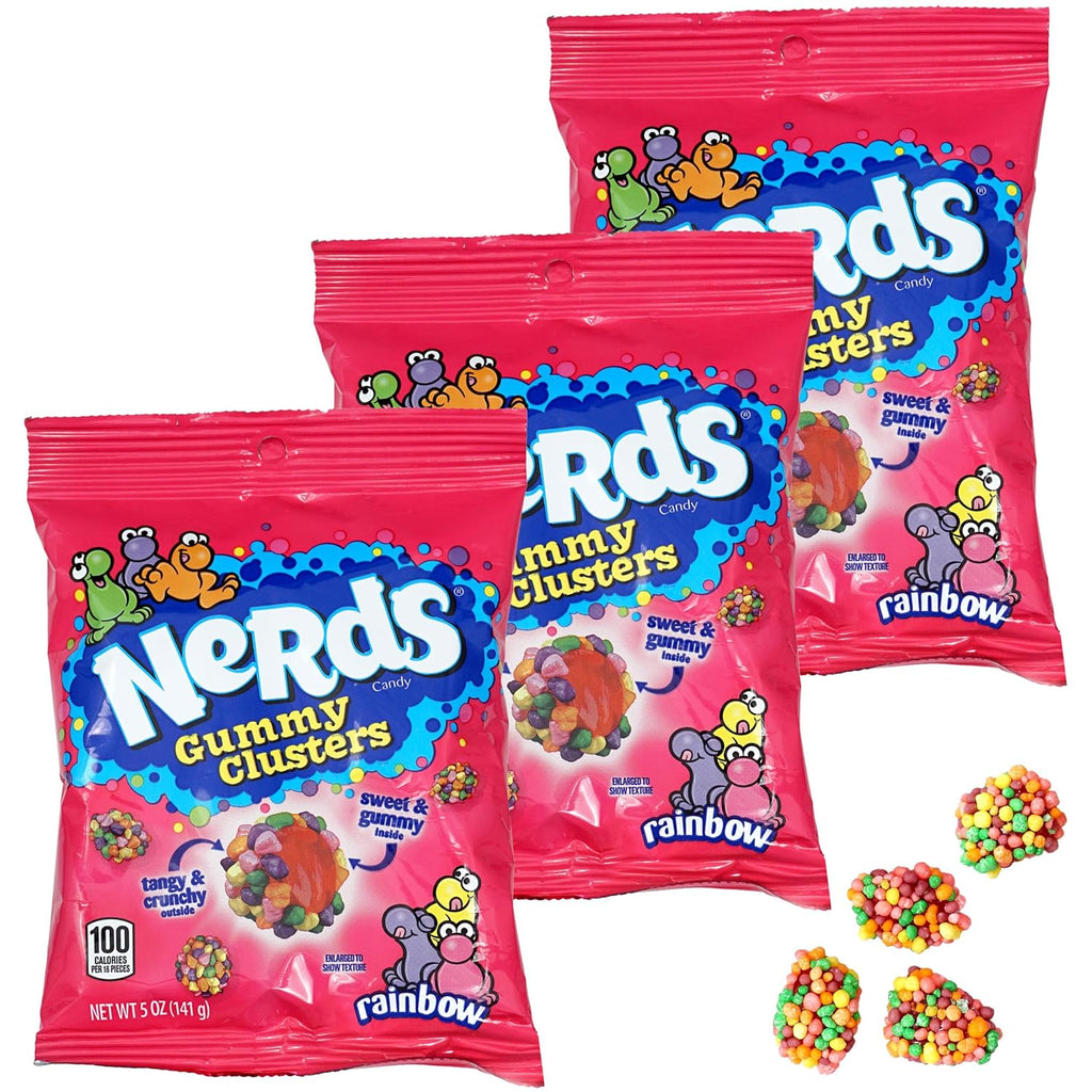 Nerds Gummy Clusters, 5 Ounce Bags (Pack of 3)