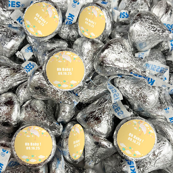 Personalized Stork Hershey's Kisses - 108 Pieces