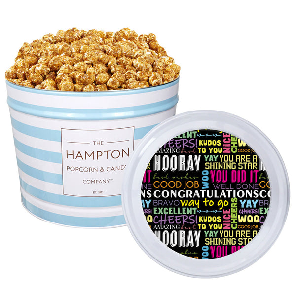 Caramel Popcorn: 2 Gallon Popcorn Tin