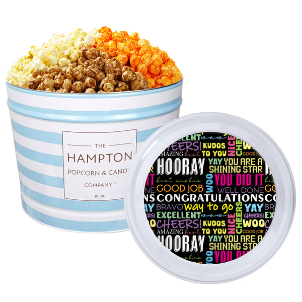 3 Flavor Hampton Classic: 2 Gallon Popcorn Tin