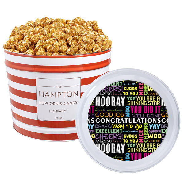 Caramel Popcorn: 2 Gallon Popcorn Tin