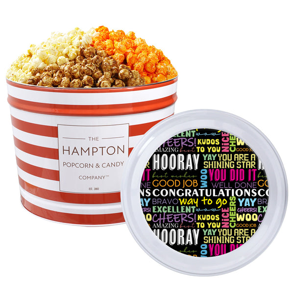 3 Flavor Hampton Classic: 2 Gallon Popcorn Tin