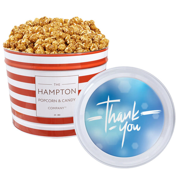 Caramel Popcorn: 2 Gallon Popcorn Tin