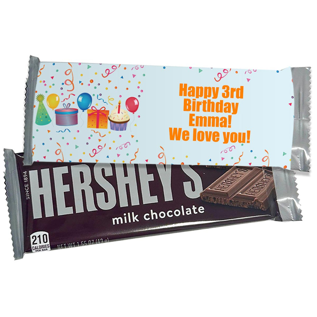 Personalized Birthday Hershey's Candy Chocolate Bars - 12 Pack