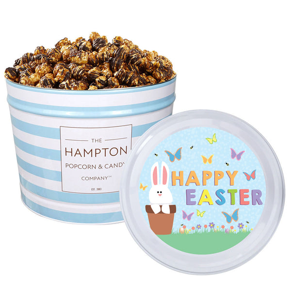 Chocolate Caramel Sea Salt Crunch Popcorn: 2 Gallon Popcorn Tin
