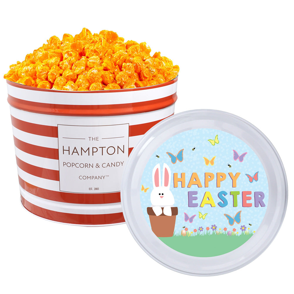 Orange Cheddar Cheese Popcorn Tin - Popcorn Gifts by Hampton Popcorn