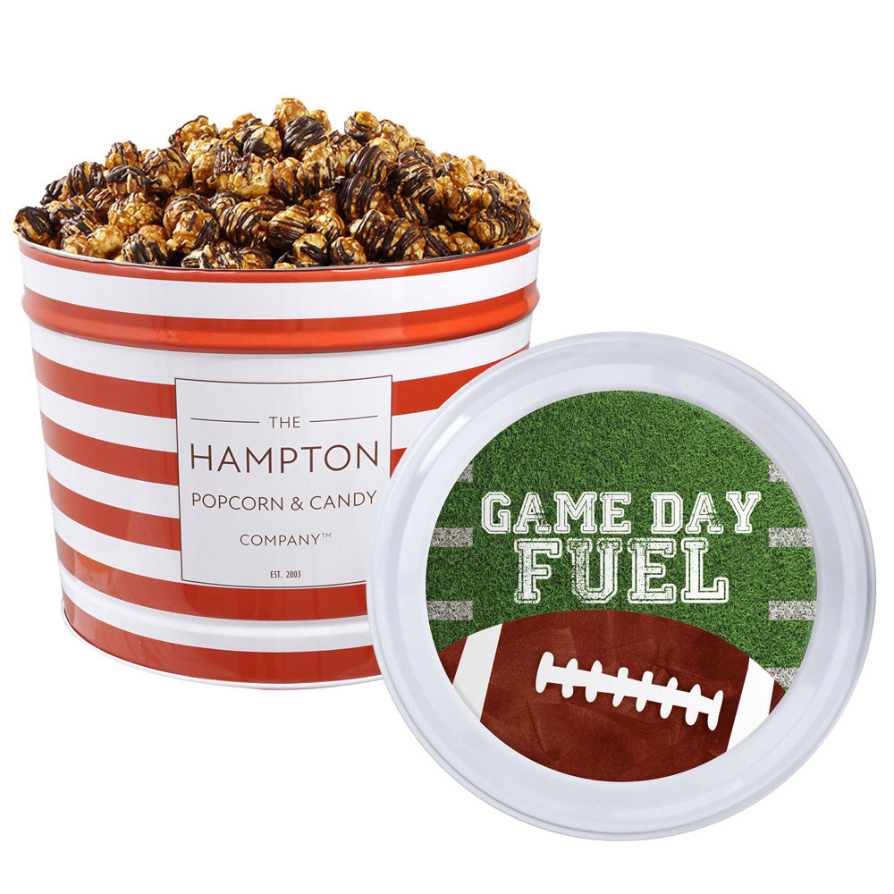 halmama  ポッテンバーントーキー Chocolate Caramel Sea Salt Popcorn Tin - Gourmet Popcorn Gifts by
