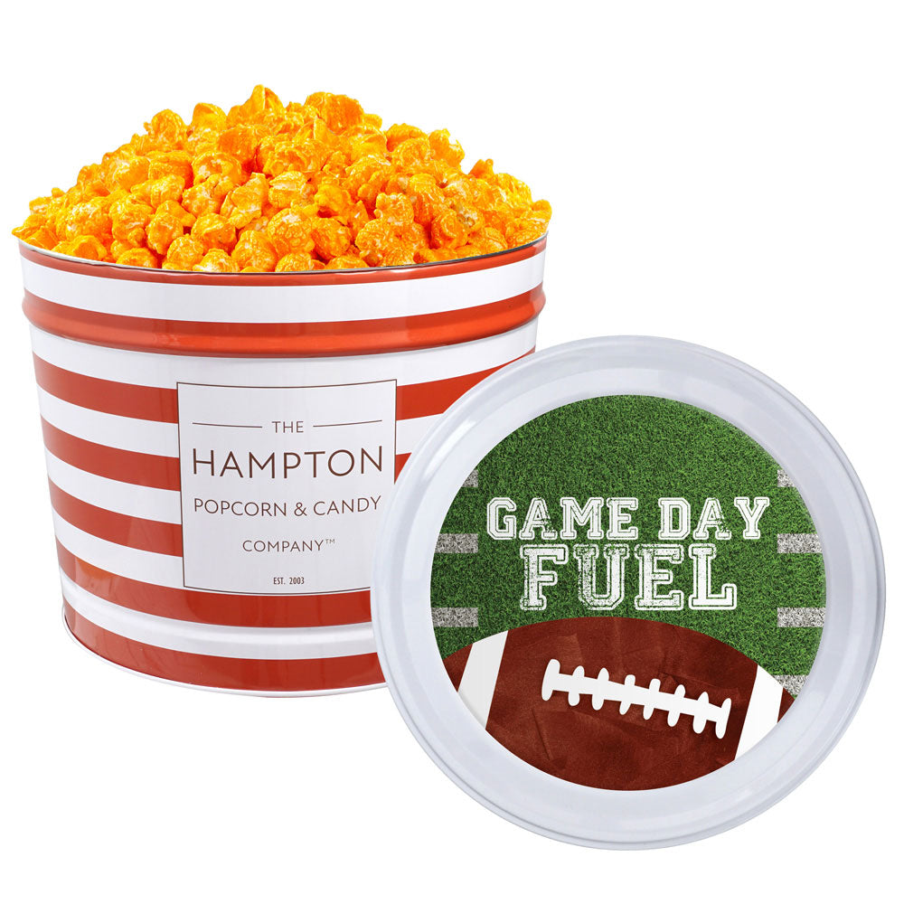 Orange Cheddar Cheese Popcorn Tin - Popcorn Gifts by Hampton Popcorn