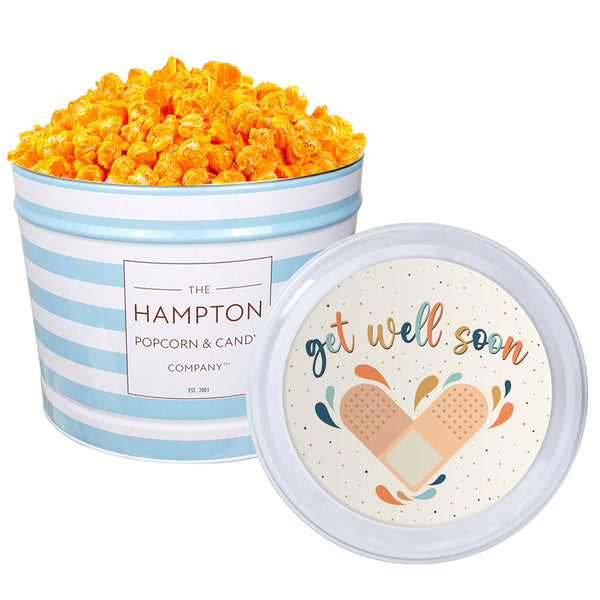 Orange Cheddar Cheese Popcorn: 2 Gallon Popcorn Tin