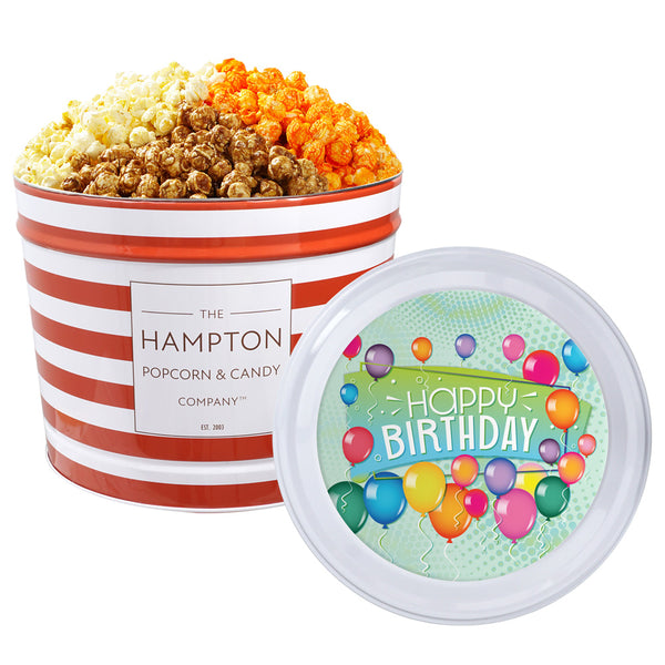 3 Flavor Hampton Classic: 2 Gallon Popcorn Tin