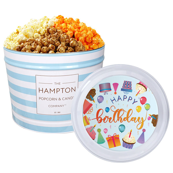 3 Flavor Hampton Classic: 2 Gallon Popcorn Tin