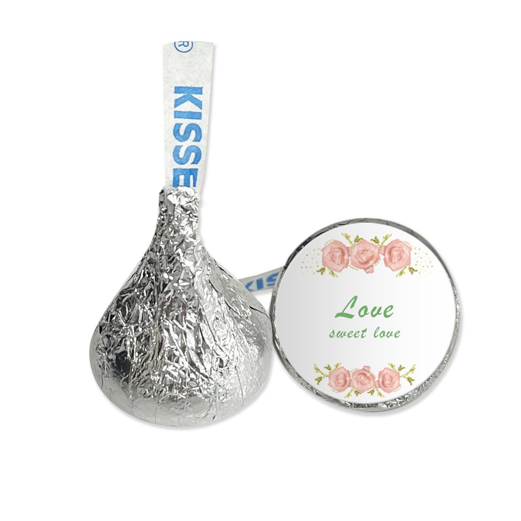 Personalized Pink Floral Hershey's Kisses - 108 Pieces