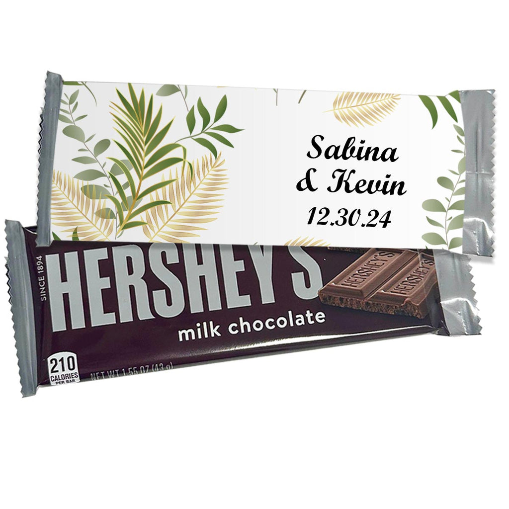 Personalized Leaves Hershey's Candy Chocolate Bars - 12 Pack