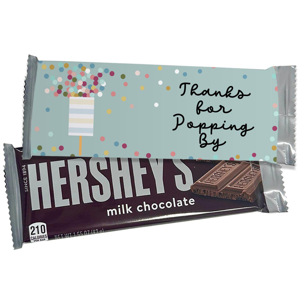 Personalized Party Popper Hershey's Candy Chocolate Bars - 12 Pack