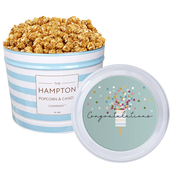 Caramel Popcorn: 2 Gallon Popcorn Tin
