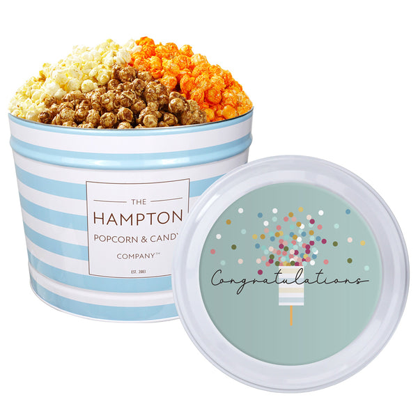 3 Flavor Hampton Classic: 2 Gallon Popcorn Tin