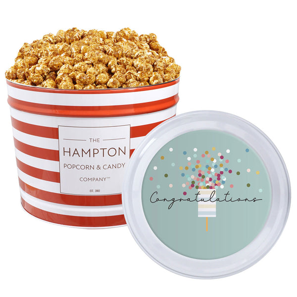 Caramel Popcorn: 2 Gallon Popcorn Tin