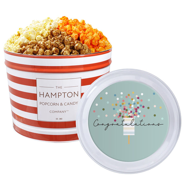 3 Flavor Hampton Classic: 2 Gallon Popcorn Tin