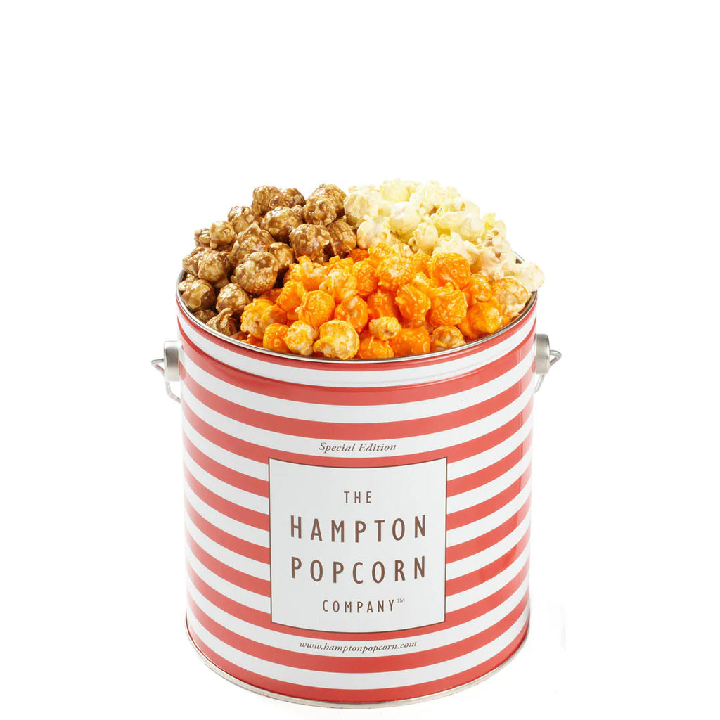 3 Flavor Hampton Classic: 1 Gallon Popcorn Tin