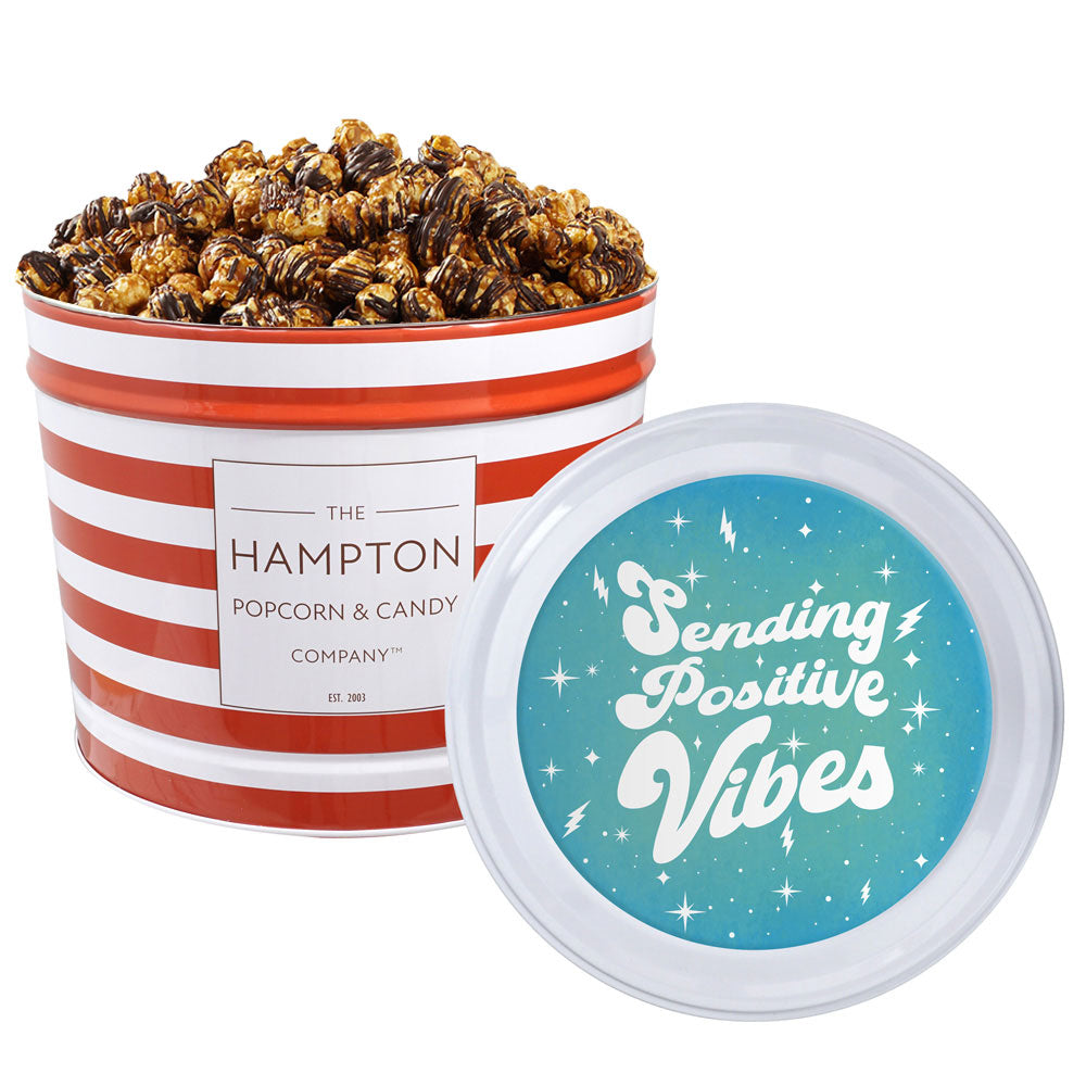 Chocolate Caramel Sea Salt Popcorn Tin - Gourmet Popcorn Gifts by