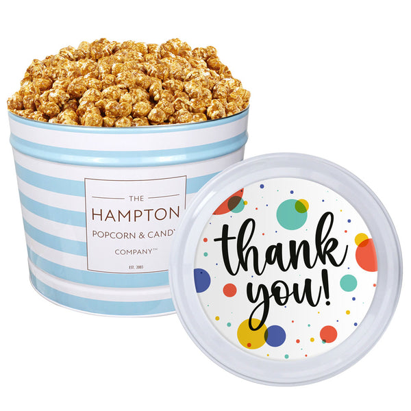 Caramel Popcorn: 2 Gallon Popcorn Tin