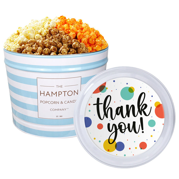 3 Flavor Hampton Classic: 2 Gallon Popcorn Tin