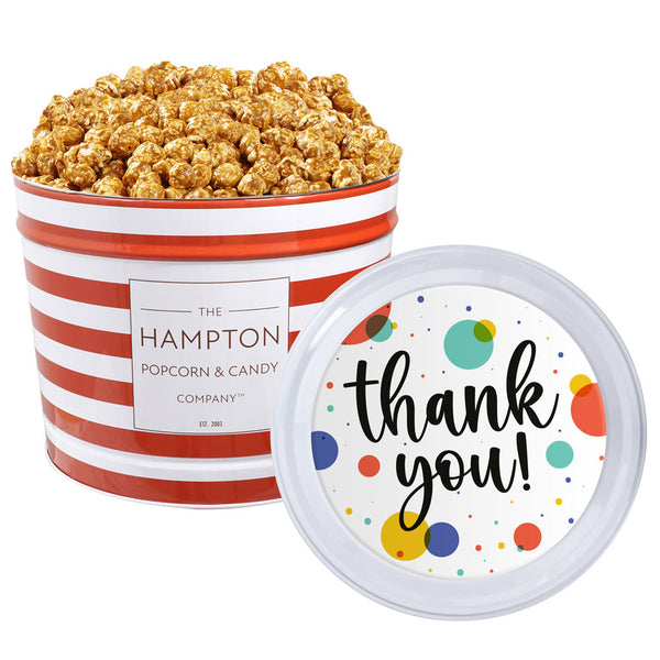 Caramel Popcorn: 2 Gallon Popcorn Tin