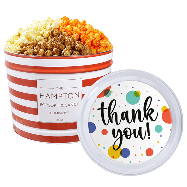 3 Flavor Hampton Classic: 2 Gallon Popcorn Tin
