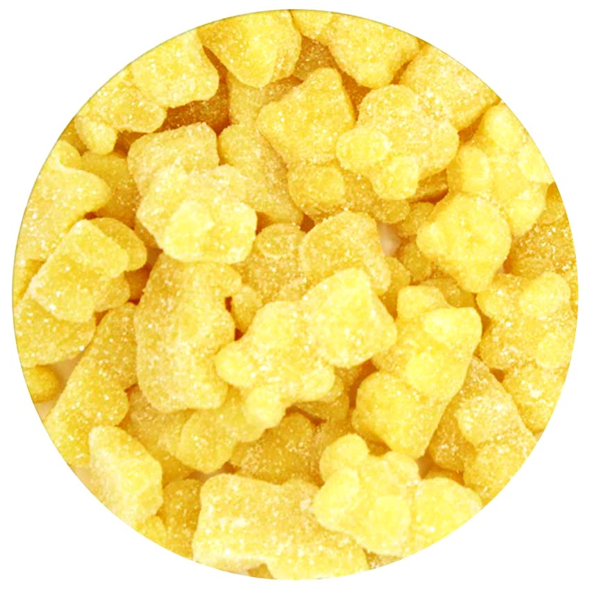 Lemon Sugared Yellow Gummy Bears 2.2 lb. Bulk Bag