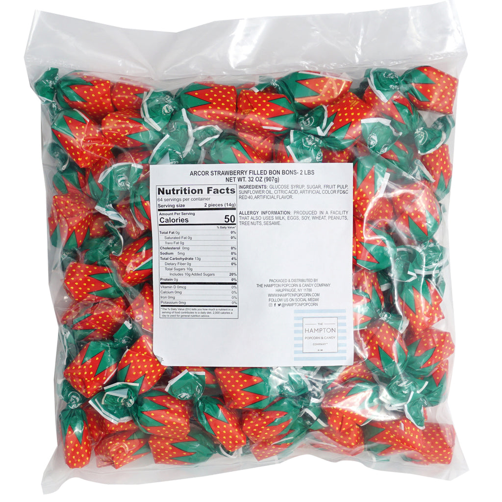 Strawberry Filled Bon Bons Hard Candy Bulk Bag