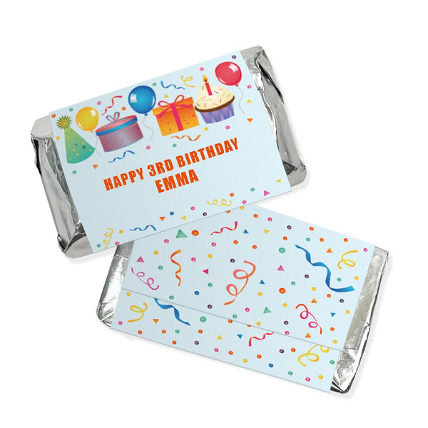 Personalized Birthday Hershey's Miniatures Chocolate Candy Bars - 75 Pieces