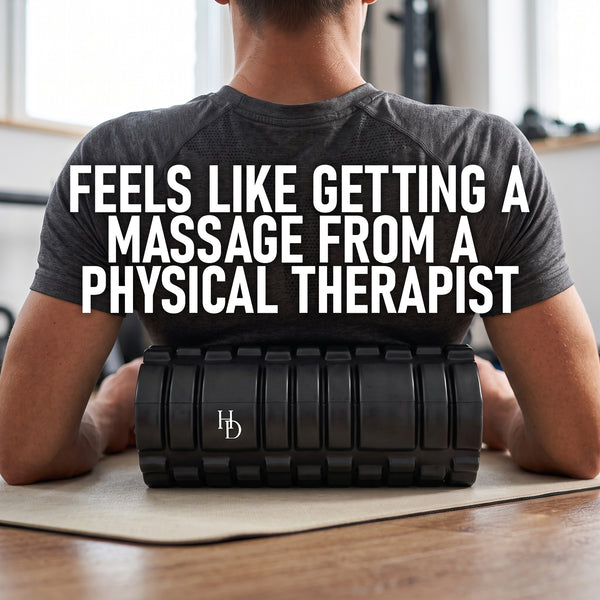 Medium Density Foam Roller for Deep Tissue Massage - Black