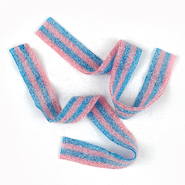 Cotton Candy Sour Gummy Belts, 1 Pound Bulk Bag